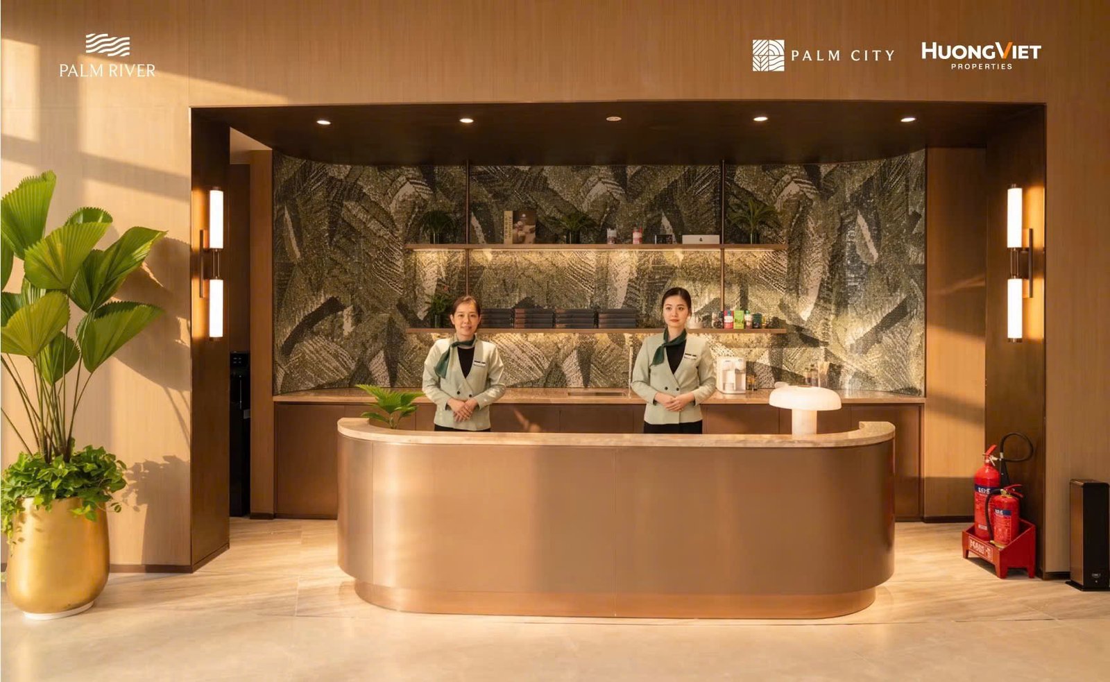 Phòng khách căn hộ 2PN Palm River